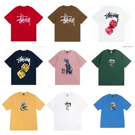 Summer fashion brand Stu creative reverse logo letter pure cotton T-shirt-1846  